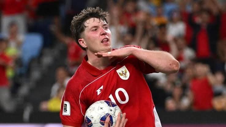 Selebrasi Penyerang Timnas Indonesia Ole Romeny. (Sumber: Internet)
